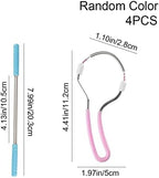 4 Pieces Facial Hair Removers Spring Face Hair Removers with Handle Spring Hair Removal Threading Tools for Women and Men (Random Color)