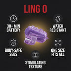 Screaming O Ling O Vibrating Tongue Ring for Oral Sex – Mini Tongue Vibrator Couples Toy for Women and Men – Discreet Clitoral Stimulator and Licking Vibrator – Waterproof Vibrating Ring – Orange