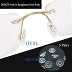 5 Pairs Eyeglasses Nose Pads Round Push in Nose Pieces,Slide in Nosepads for Glasses Sunglasses
