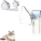 Portable Pet Nebulizer for Cats & Dogs - Handheld Cool Mist Steam Inhaler for Breathing Problems - USB Rechargeable for Home, Travel & Car Use - Veterinary Respiratory Relief Device