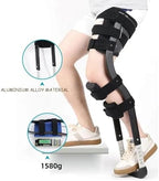 FoRes Pain Free Knee Crutch Single Leg Telescopic Walker Adjustable Height Hands Free Crutch Leg Knee Mobility Support for Disability Elderly Injury Ankle Fracture