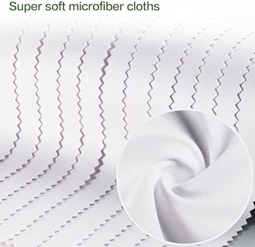 Eyeglass Cleaning Cloth Glasses Cleaner 12Pack Microfiber Lens Cleaner Eyewear Sunglass Wipes for Glass Jewelry Screen Camera Lint Free Thick 5x6 Inch (White, 5x6)