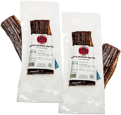 Biltong Depot Original Beef Biltong Slab with Fat – 1lb (2 x 8oz Slabs) | Air-Dried Beef Jerky Snack | High Protein | Zero Sugar | Keto & Paleo Friendly | Gluten Free | No Artificial Preservatives | No MSG