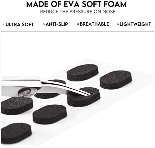 60 Pairs Soft Foam Nose Pads, Self Adhesive Nose Pads Anti-Slip Nosepads for Eyeglasses Sunglasses Reading Glasses, Comfortable and Protect The Makeup