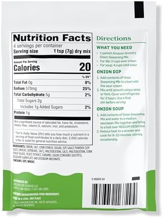Amazon Grocery, Onion Soup & Dip Seasoning Mix, 1 Oz
