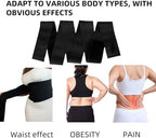 Waist Trainer for Women Belly Shaper Weight Loss Band Fat Trainers Waist Working Out Trimmer Belt Gym Abdomen Cinturilla Bands Adjustable and Wrap-Around Suitable for Men Women (Black)