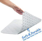Templeton Home Square Shower Stall Mat, Center Cut Hole, Non Slip Texture, Suction Cups