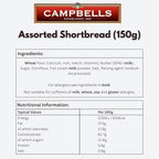 Campbells Shortbread Pure Butter Assorted Cookies Tin 5.3 Oz (150g) - Premium Scottish Shortbread Cookies from Scotland in Piper Jock Design Gift Tin, British Tea Biscuits & Snacks, Imported UK Treat