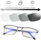 YIMI Mens Blue Light Glasses Men Computer Gaming BlueLight Blocking Glasses Metal Anti Eyestrain Clear Lens Eye Protection