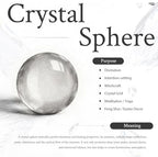 TUMBEELLUWA Natural Rose Quartz Crystal Ball Gemstone Home Decoration Healing Stone Sphere with Wood Stand,2.2"-2.4"
