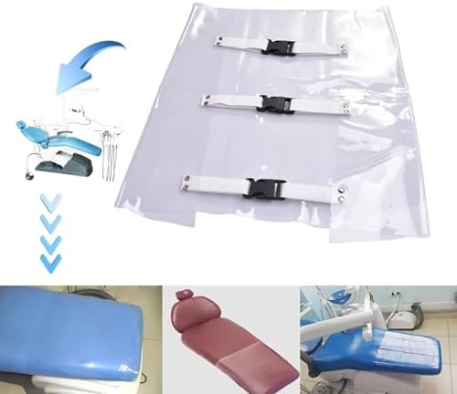 Dental Chair Mat Foot Pad Dustproof Dental Chair Toe Cover Sleeve with Elastic Bands, Plastic Washable Transparent Cover for Chairs Foot Pad (2)