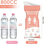 DIBBATU Disposable Urine Bag, 12/24 PCS Pee Bags for Travel for Women/Men, 800ML Emergency Portable Urinal Bag and Vomit Bags, Unisex Urinal Bag for Camping, Traffic Jams, Pregnant, Patient