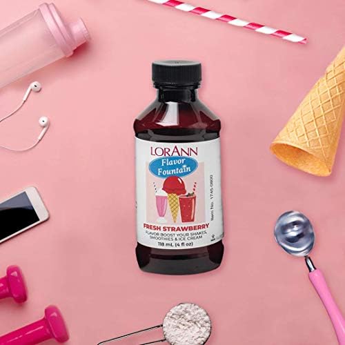 LorAnn Fresh Strawberry Flavor Fountain, 4 oz Bottle