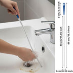 Ymapinc Shower Drain Cleaner Tool, 2 Pcs 18.11inch Shower Drain Clog Remover Tool for Hair Remover, Sink Cleaning Brush, Sink Brush, Plumbing Cleaning Tools for Kitchen & Bathroom