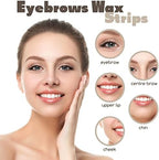 Maitys 400 Pieces Eyebrows Wax Strips Eyebrow Hair Removal Wax Paper Facial Strips for Women Men Lip Body Face(0.39 x 1.97 Inch,White)