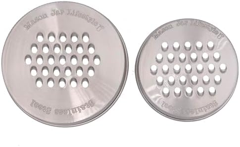 Regular and Wide Mouth Combo Pack Mason Jar Lifestyle Grater/Shredder Lids for Mason Jars