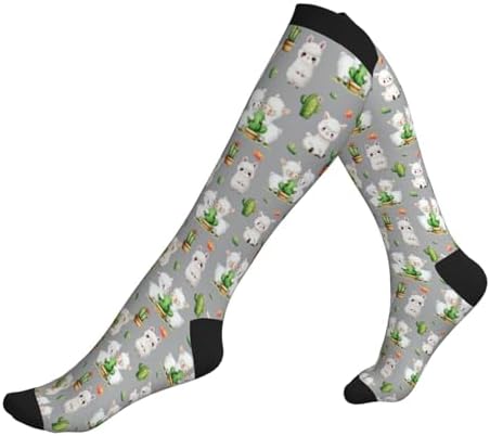 Compression Socks Knee High Circulation Support Socks For Women Men Athletic Running Work Hiking Cycling Travel