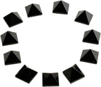 WholesaleGemShop Beautiful Lot of 10 Pieces Black Obsidian Gemstone Pyramids Crystal Reiki Vaastu Healing