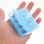 GLEAVI Small Airtight Pill Storage Boxes - Portable Travel Tablet Organizer with 5 Compact Containers for Daily Medication Lightweight and Durable Household Pill Cases 2.91X2.44X0.78In