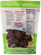 Double Date Organic Dates Medjool, Jumbo Grade, 2lb Pouch Bag Dates Organic, Fresh and Flavorful, Grown and Packed in Coachella California, Resealable and Recyclable Bag, Had a Date Lately?