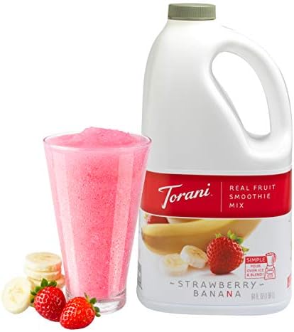 Torani Real Fruit Smoothie Mix, Strawberry Banana, 64 Ounce