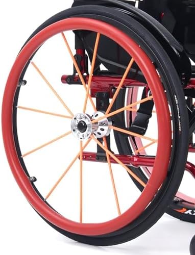 Wheelchair Push Rim Covers, 24-Inch Rear Wheel Sports Wheelchair Cover, Wheelchair Wheel Covers Wear-Resistant Hand Push Cover (Color : Yellow)