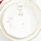 Crisky Rose Gold Miss to Mrs Napkins for Bridal Shower Engagement Party Decorations Rose Gold Foil Cocktail Napkins Disposable, 3-Ply, 50 Counts
