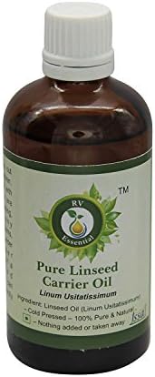 Linseed Oil | Linum Usitatissimum | 100% Pure Natural | for Cooking | for Painting | for Hair | Cold Pressed | 10ml | 0.338oz by R V Essential