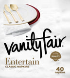 Vanity Fair Entertain Paper Napkins, 40 Count, Disposable Napkins Made For Entertaining And Events(Pack of 4)