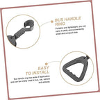 Handlebar Grips Automotive Grab Handles Handlebar Grips Handle for Subway Handle Hand Triangle Ring for Car Subway Handle Armrest Hand Strap Bus Wristband Elder Grey Plastic Abs