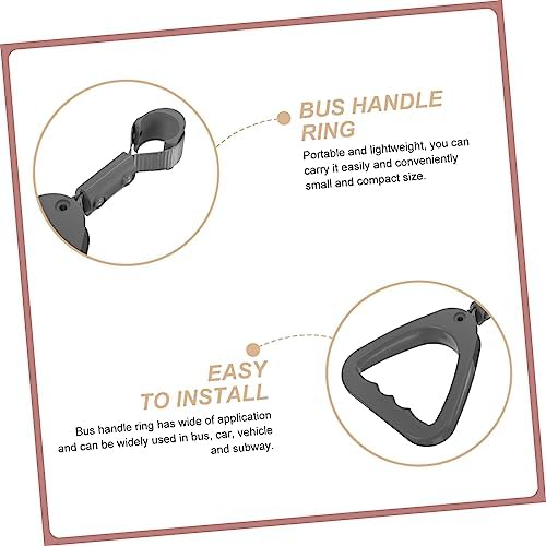 Handlebar Grips Automotive Grab Handles Handlebar Grips Handle for Subway Handle Hand Triangle Ring for Car Subway Handle Armrest Hand Strap Bus Wristband Elder Grey Plastic Abs