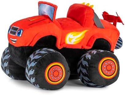 Jay Franco Monster Truck Plush Pillow Buddy - Soft Plushie Stuffed Pillow, Red - Blaze