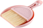 Mini Little Broom and Dustpan, Small Dustpan and Brush Set for Cleaning Tables, Sofas, Cars, Keyboards, Kitchen Countertops, Pink