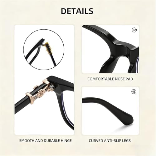 Retro Square Frame Blue Light Blocking Glasses for Men Women Clear Lens Fashion Glasses Non Prescription Eyeglasses
