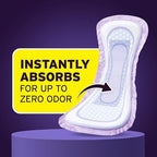 Poise Overnight Incontinence & Postpartum Pads for Bladder Leaks, 8 Drop Extra Coverage, 72 Count (2 Packs of 36), Packaging May Vary