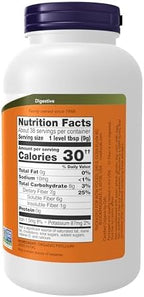 NOW Foods Supplements, Psyllium Husk Powder, Certified Organic, Non-GMO Project Verified, Soluble Fiber, 12-Ounce