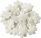 DecoPac White Snowflake Quins, 16.5oz, Fancy Sprinkles Shaped Like Snowflakes, Candy Sprinkles in Handheld Container, Edible Sprinkles For Celebration Cakes, Cupcakes, Cookies 1.03 Pound (Pack of 1)