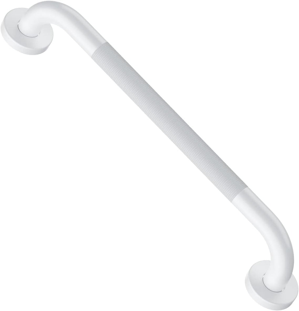 16 Inch Oil Rubbed White Shower Grab Bar w/Anti Slip Grip, ZUEXT Stainless Steel Bath Grab Bar,Bathroom Balance Bar, Wall Mount Safety Handrail Support, Handicap Injury Elderly Senior Assist Handle