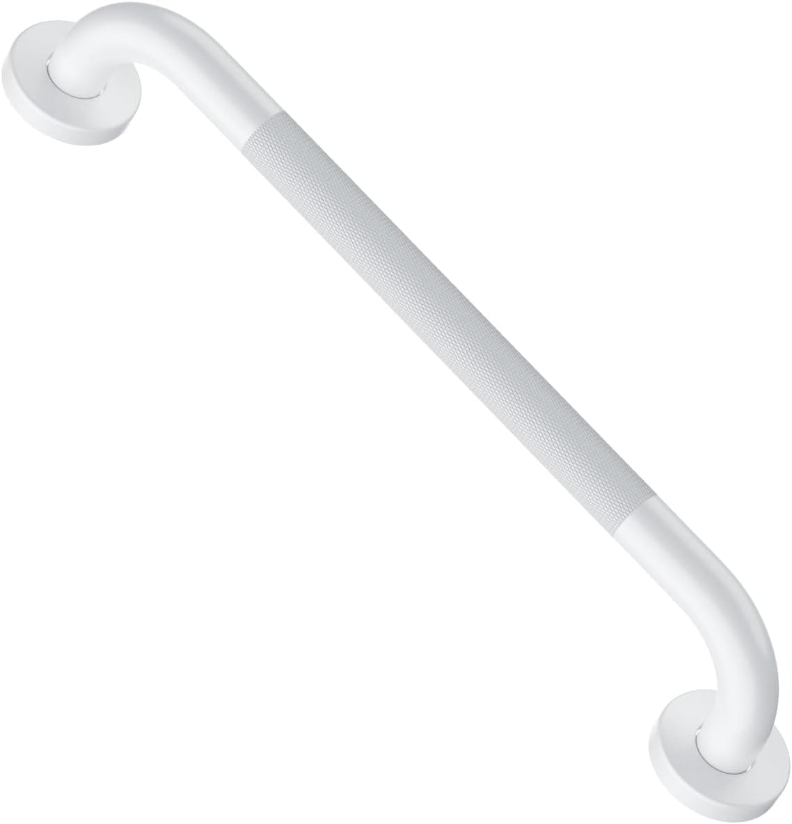 16 Inch Oil Rubbed White Shower Grab Bar w/Anti Slip Grip, ZUEXT Stainless Steel Bath Grab Bar,Bathroom Balance Bar, Wall Mount Safety Handrail Support, Handicap Injury Elderly Senior Assist Handle