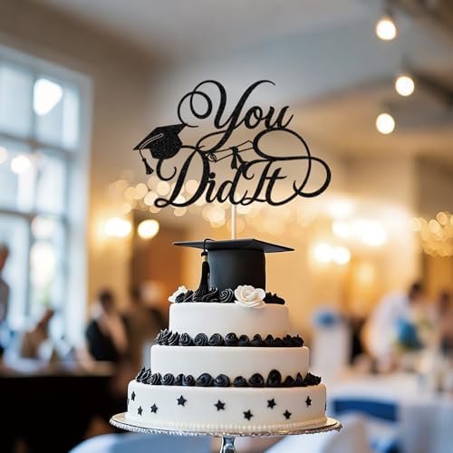You Did It Cake Topper,Congrats Grad Cake Decor,2026 Graduation decoration gift Party Decorations