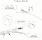 LifeArt 2/4 Pairs Reading Glasses, Blue Light Blocking Glasses, Computer Glasses for Men and Women, Rectangle Eyewear Frame