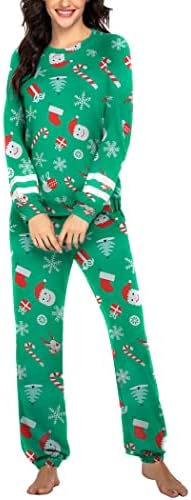 Ekouaer Sweatsuits Womens Loungewear Set Tracksuit Long Sleeve Pajamas Set with Pockets 2 Piece Outfits Lounge Sets