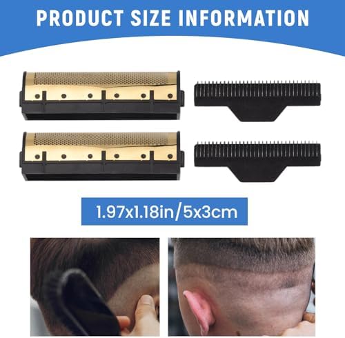 1Set Clipper Blade for Km-1102 Clipper Electric Shaver Parts Net Gold