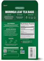 FGO Organic Moringa Mint Tea, 100 Count, Eco-Conscious Herbal Tea Bags, Resealable Bag, Caffeine Free, Packaging May Vary (Pack of 1)