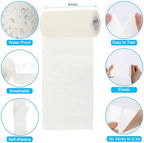 Treela 36 Pcs Self Adherent Bandage 4" X 5 Yard Wrap Breathable Cohesive Bandage Elastic Adhesive Tape for Stretch Athletic Sports Wrist Ankle(White)