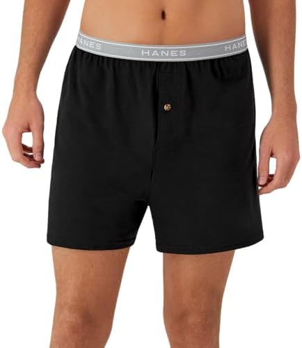 Hanes mens Underwear Boxers Pack, Cool and Breathable Cotton Underwear, Exposed and Comfortflex Waistbands, Multi-pack