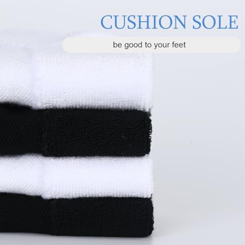 Non-Binding Over the Knee Diabetic Socks for Men, 4 Pairs Circulatory Socks with Cushion Soles