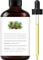 Handcraft Blends Cedarwood Essential Oil – Huge 4 Fl Oz – 100% Pure and Natural – Premium Grade Essential Oil for Diffuser and Aromatherapy, Skin, Massage, Candle and Soap Making Fragrance