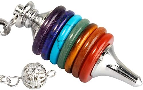 TUMBEELLUWA Healing Crystal Pendulum Chakra Quartz Dowsing Energy Stone Divination Reiki Meditation Balancing