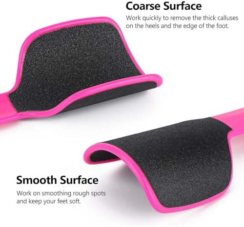 2 Pcs Curved Foot File Callus Remover for Feet, U Shaped Foot Scrubber Dual Sided Heel File Scraper Dead Skin Remover